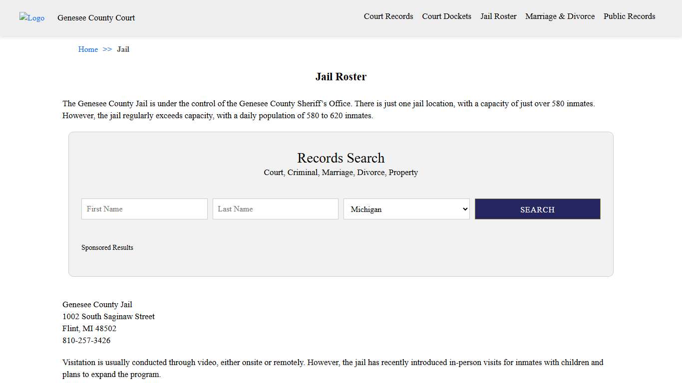 Jail Roster Genesee County Court